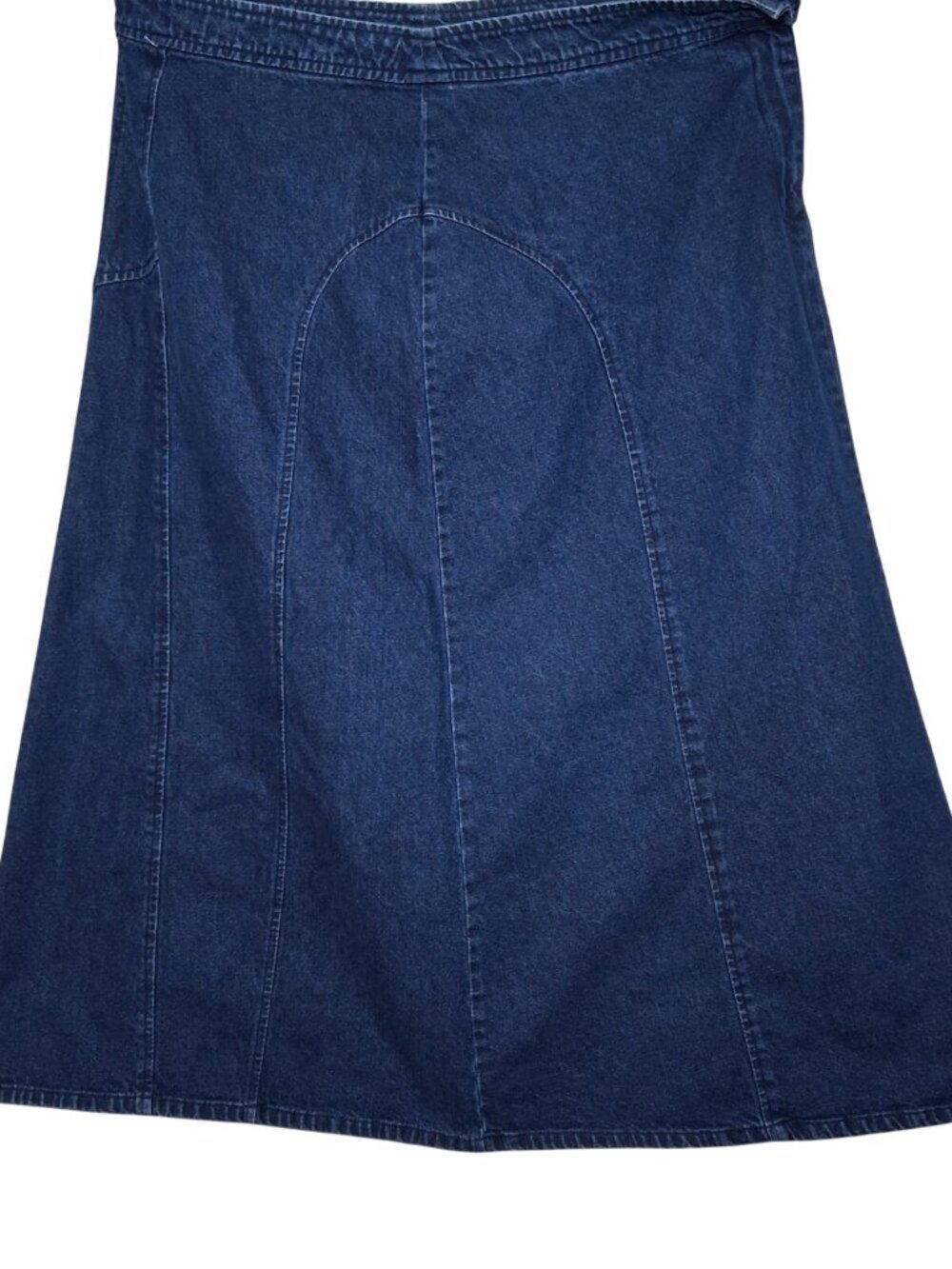 Vintage 1990s Jessie Sport Denim Skirt Plus Size 18W Blue Jean Midi Western - Picture 4 of 9